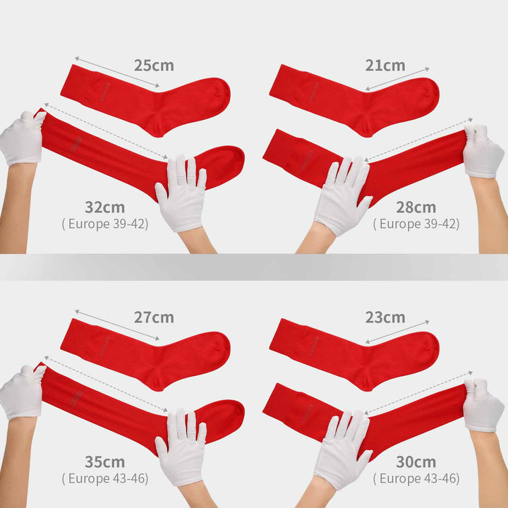 Chaussettes formelles en coton peigné de haute qualité en rouge