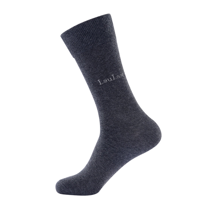 4 paires de chaussettes professionnelles en coton peigné le plus fin, à bout lisse et sans couture, gris foncé/anthracite, coffret cadeau