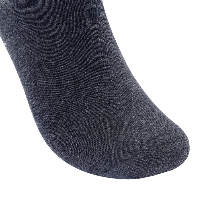 4 paires de chaussettes professionnelles en coton peigné le plus fin, à bout lisse et sans couture, gris foncé/anthracite, coffret cadeau