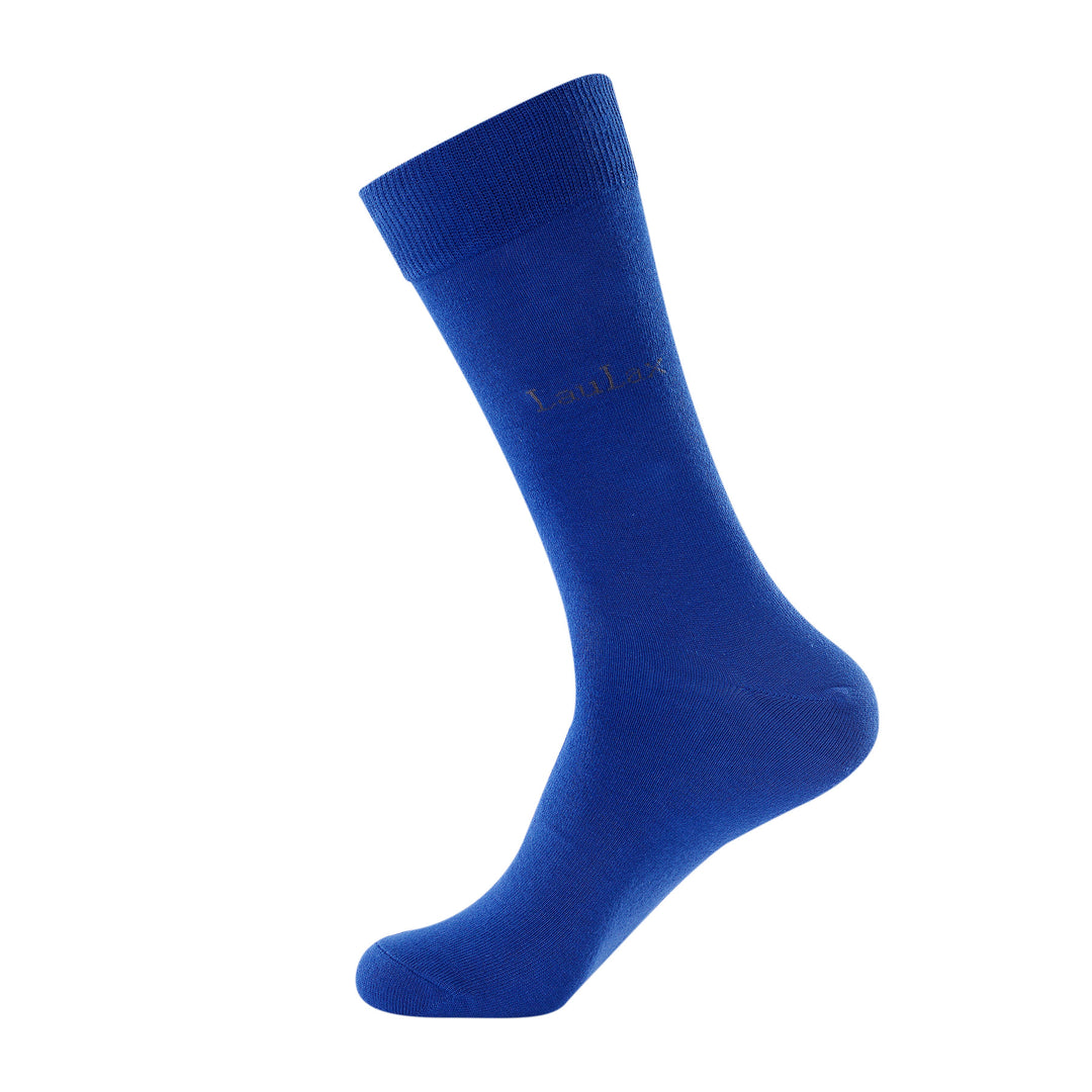 Chaussettes formelles en coton peigné de haute qualité en bleu