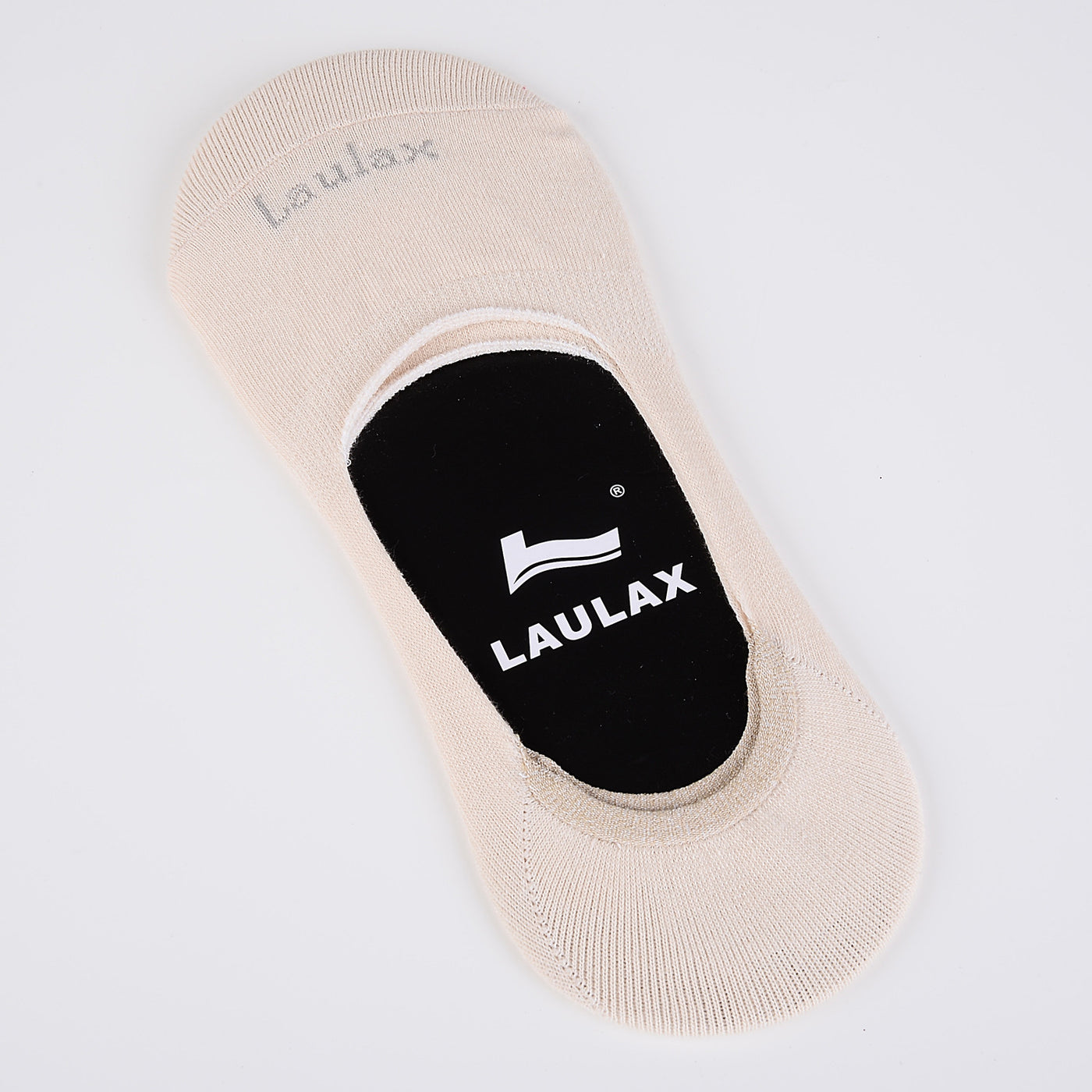 Laulax 2 Pairs Finest Combed Cotton Invisible Socks Plain - Beige