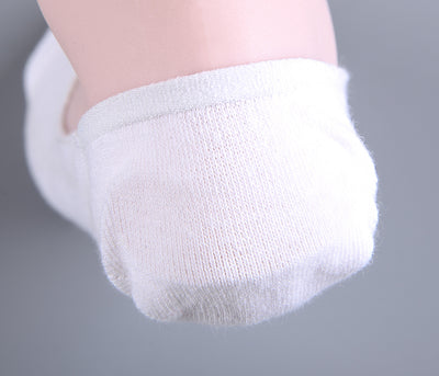 2 Pairs Finest Combed Cotton Invisible Socks Plain - White