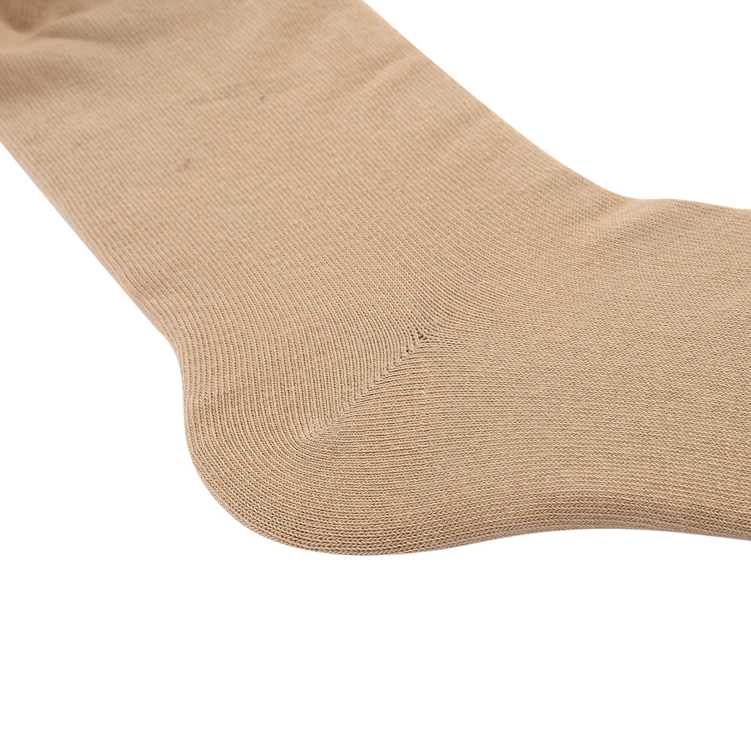 Chaussettes formelles en coton peigné de haute qualité en beige