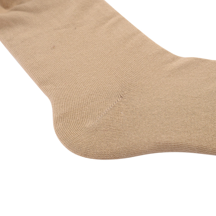 Chaussettes formelles en coton peigné de haute qualité en beige