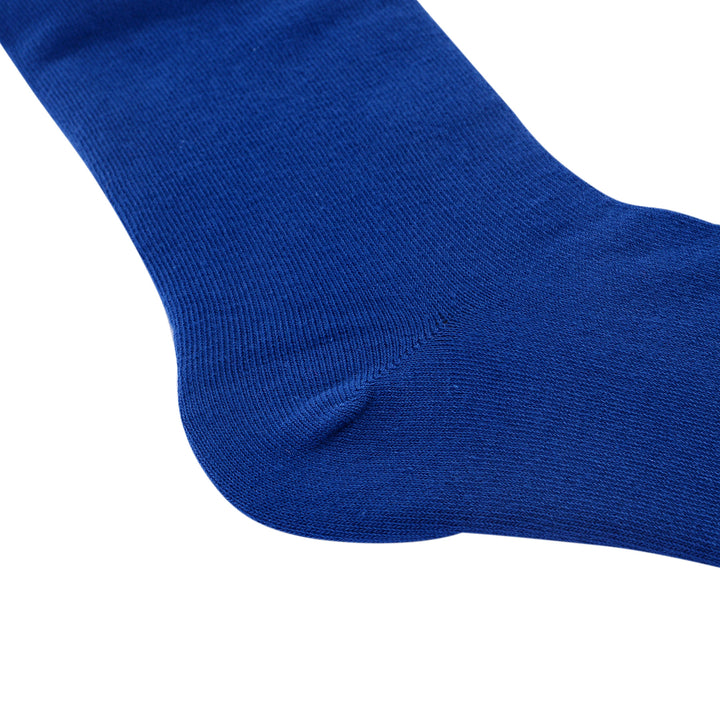 Chaussettes formelles en coton peigné de haute qualité en bleu