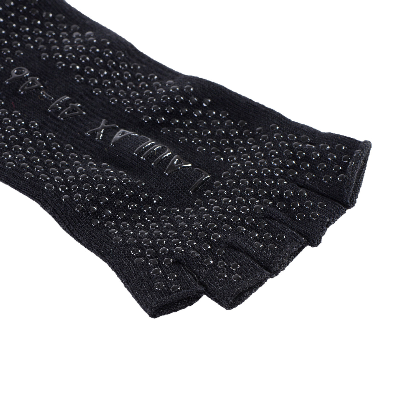 2 Pairs Ladies High Quality Professional Anti Slip Half Toe Yoga Socks - Black