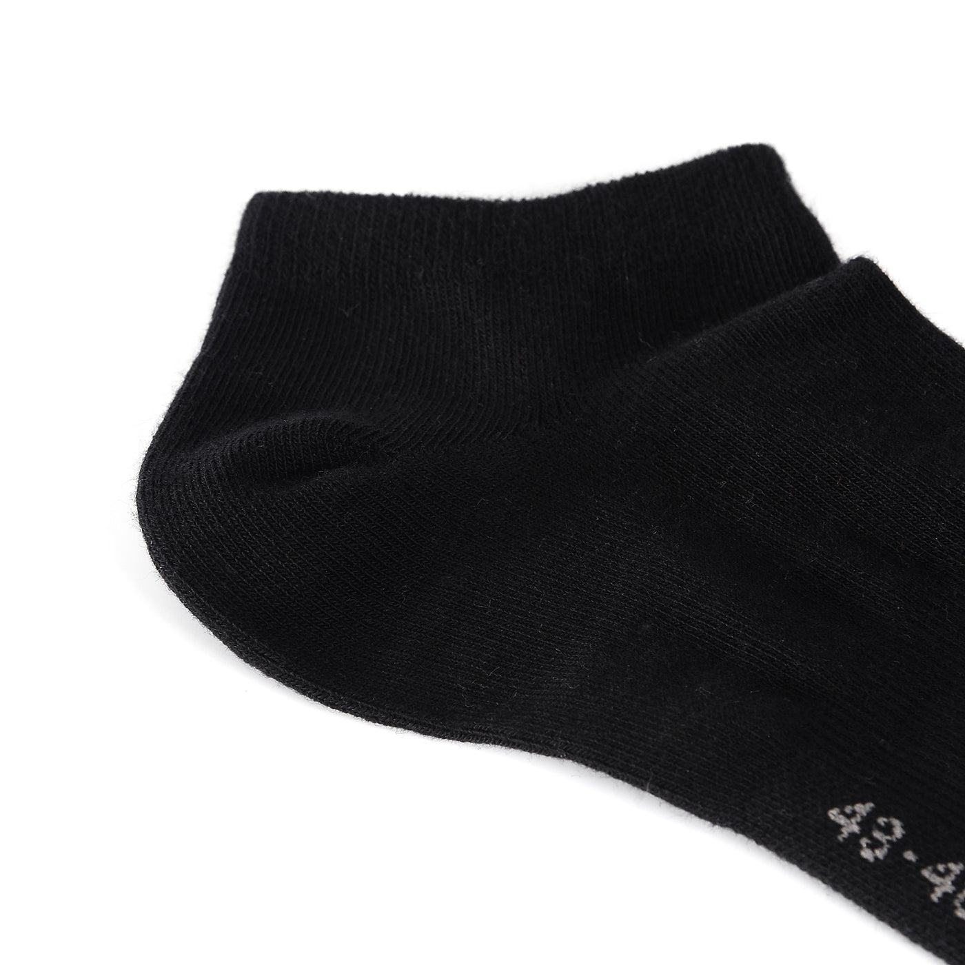 Laulax 6 Pairs Finest Combed Cotton Trainer Socks, Black, Size UK 9 - 11 / Europ 43 - 46, Gift bag with socks wash bag