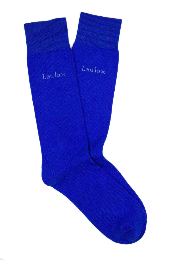 Chaussettes formelles en coton peigné de haute qualité en bleu