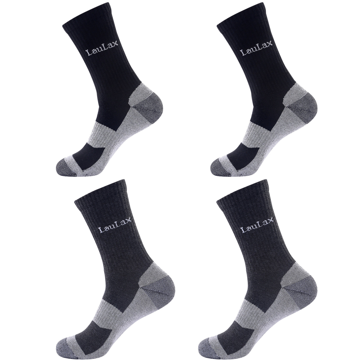 Laulax 4 Pairs High Quality Heavy Duty Work Socks, Gift Set, Comfort and Warmth