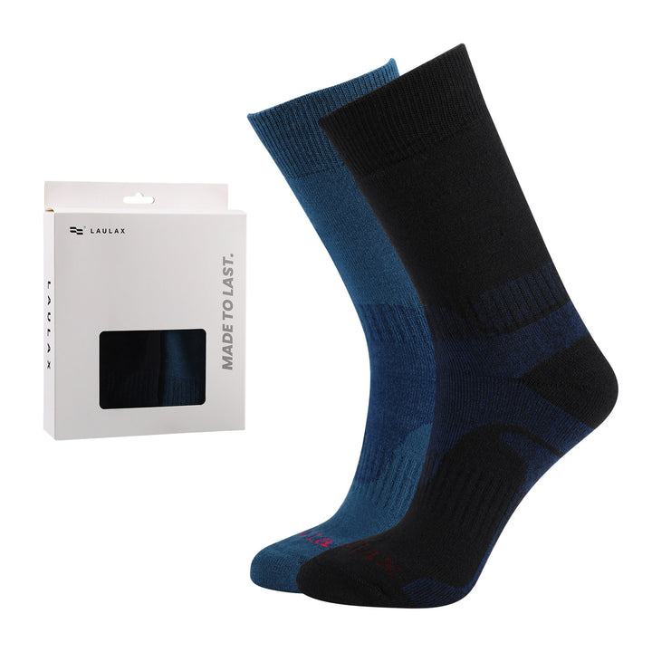 2 paires de chaussettes de randonnée en laine mérinos de haute qualité pour femmes, coffret cadeau