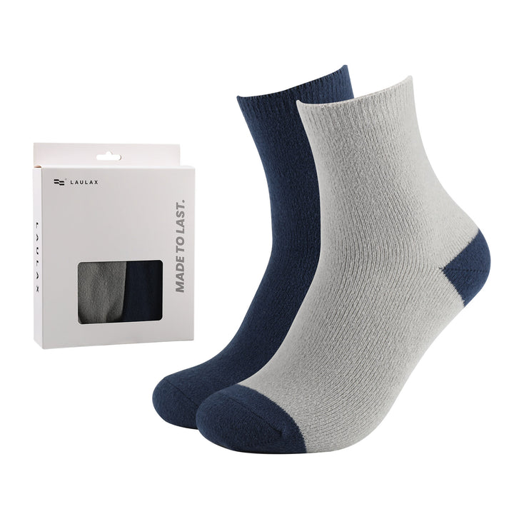Laulax Chaussettes moelleuses d'hiver pour hommes, coffret cadeau 4 paires, taille UK 7-11/Europe 40-46