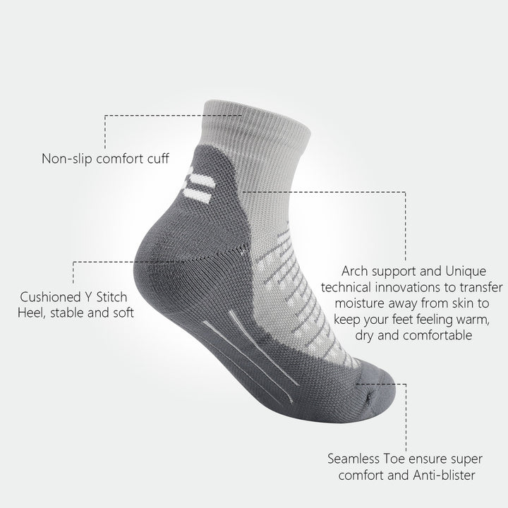 2 paires de chaussettes de randonnée pour femmes de haute qualité, taille UK 3-7/Europe 36-40