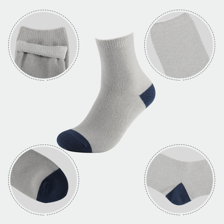 Laulax Chaussettes moelleuses d'hiver pour hommes, coffret cadeau 4 paires, taille UK 7-11/Europe 40-46