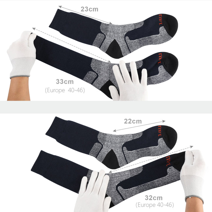 2 Pairs High Quality Merino Wool Men's Hiking Socks, Size UK 7-11/ Europe 40-46 Gift Set