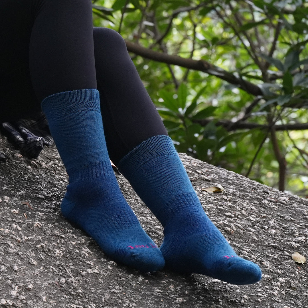 2 paires de chaussettes de randonnée en laine mérinos de haute qualité pour femmes, coffret cadeau