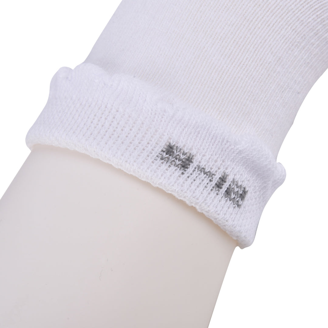 Laulax 5 Pairs Finest Combed Cotton Smooth Seamless Toe Girls School Socks, White Frill Top (3-18 years), Gift Set