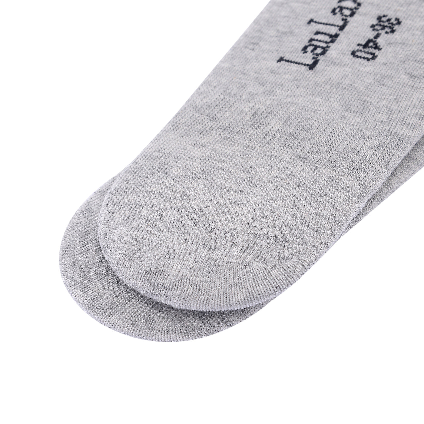 Laulax 2 Pairs Finest Combed Cotton Invisible Socks Plain - Grey