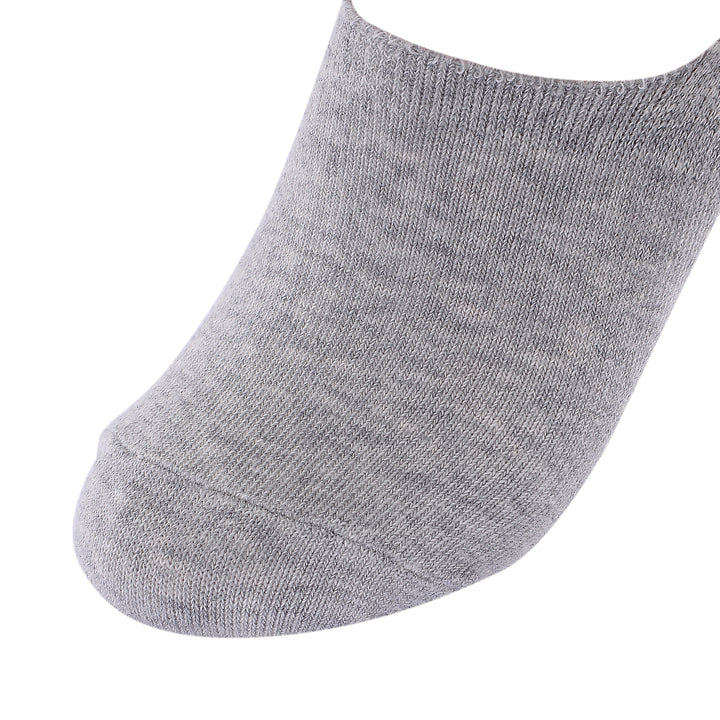 Laulax 2 Pairs Finest Combed Cotton Invisible Socks Plain - Grey