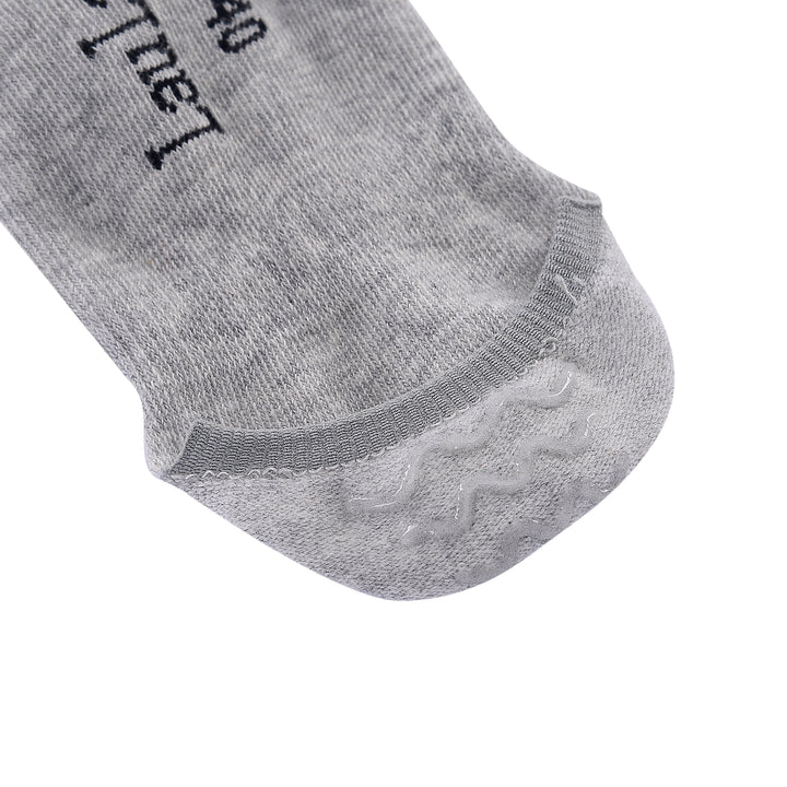 Laulax 2 Pairs Finest Combed Cotton Invisible Socks Plain - Grey