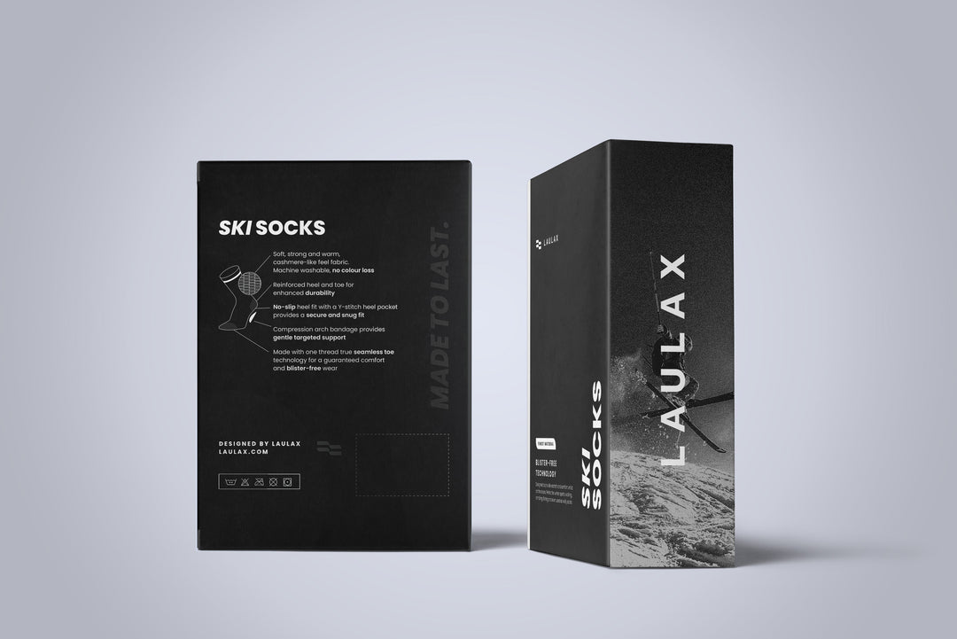 3 Pairs Cashmere-Like Long Hose Thermal Men's Ski Socks, Black, Blue, Burgundy, Gift Set