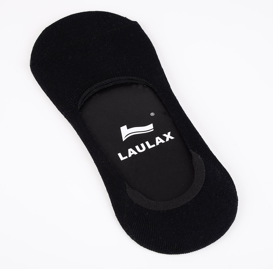 Laulax 2 Pares Calcetines Invisibles De Algodón Peinado Fino Liso - Negro