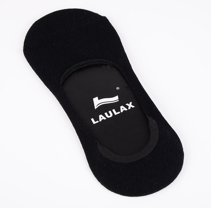 Laulax 2 Pares Calcetines Invisibles De Algodón Peinado Fino Liso - Negro