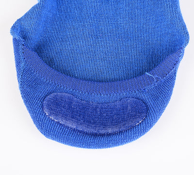 2 pares de calcetines invisibles de algodón peinado fino a rayas - Azul