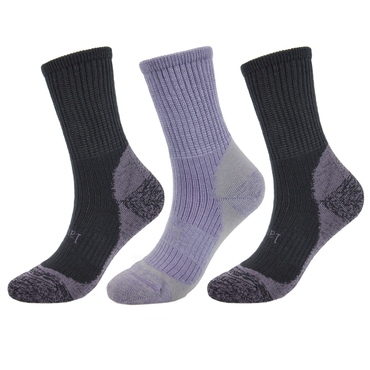 Laulax Ladies finest wool loos top gentle grip winter socks, 3 Pairs Gift Set in 2 designs