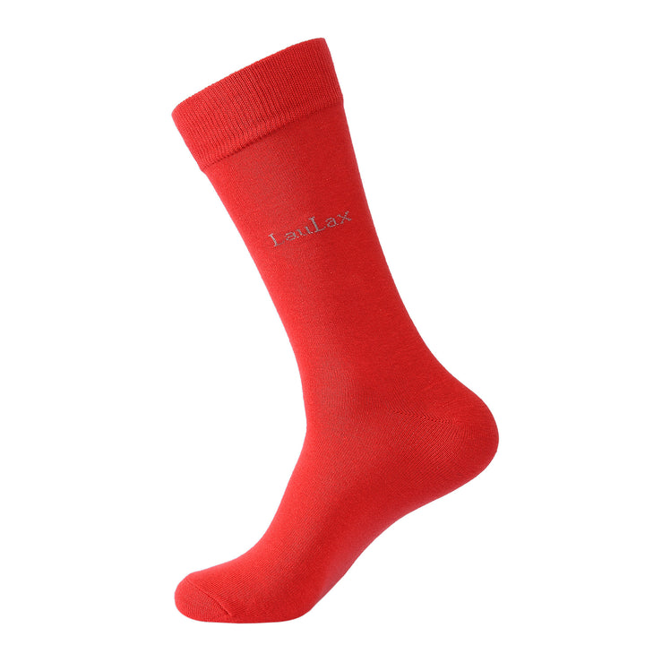 Calcetines formales de algodón peinado de alta calidad en rojo