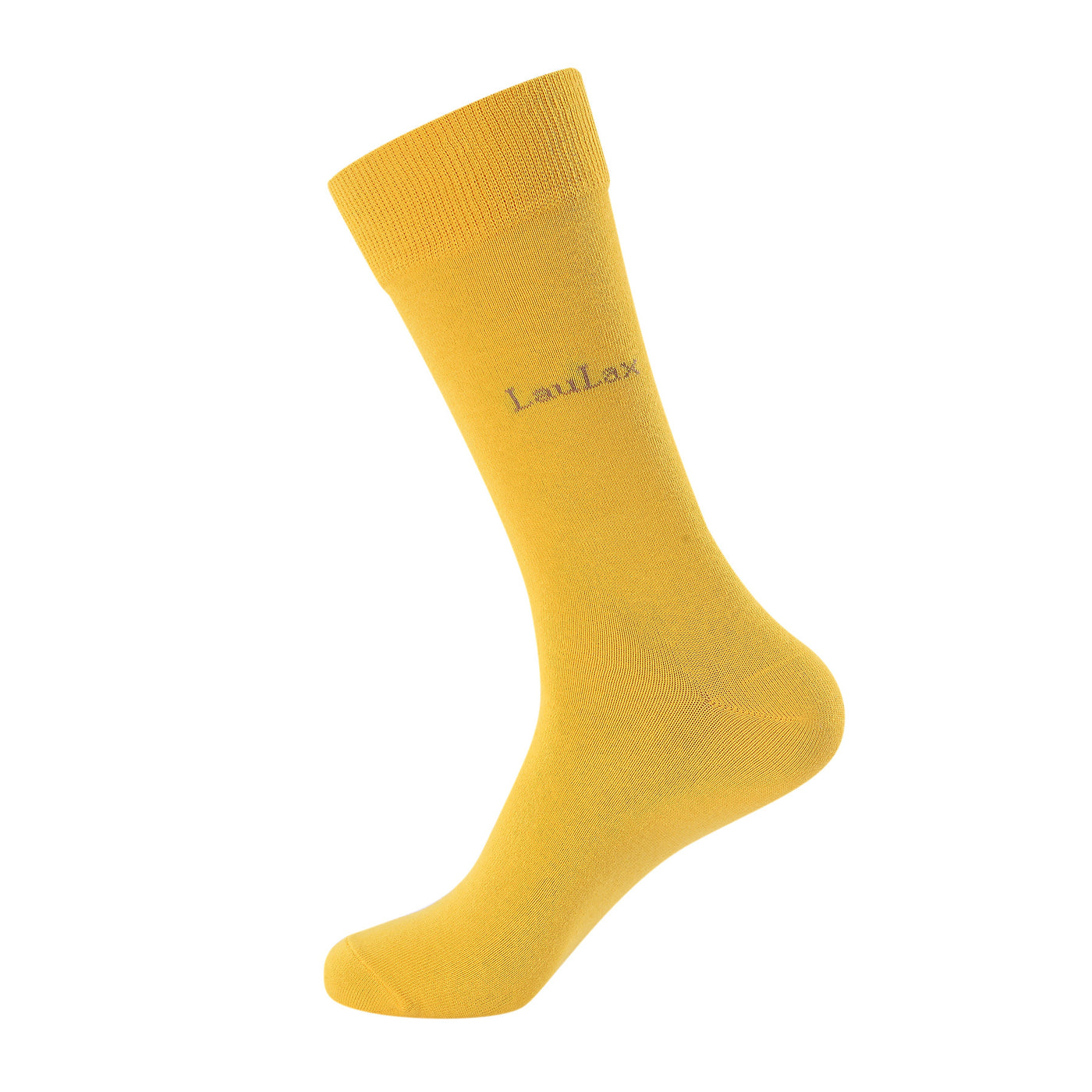High Quality Formal Finest Combed Cotton Socks In Yellow