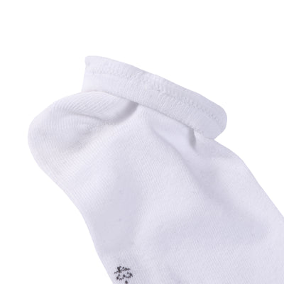 Laulax Ladies 6 Pairs Finest Combed Cotton Arch Support Trainer Socks, White, Size UK 3 - 5