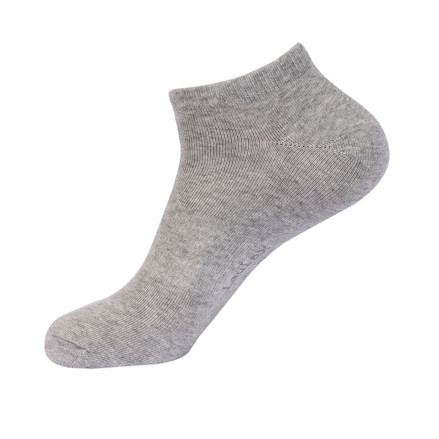 Laulax 6 Pairs Finest Combed Cotton Arch Support Trainer Socks, Grey, Size UK 9 - 11 / Europ 43 - 46