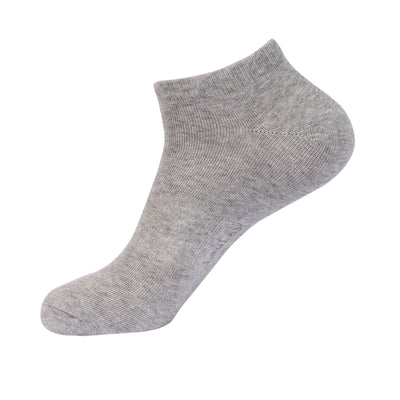 Laulax Ladies 6 Pairs Finest Combed Cotton Arch Support Trainer Socks, Grey, Size UK 3 - 5 / Europe 36 - 38