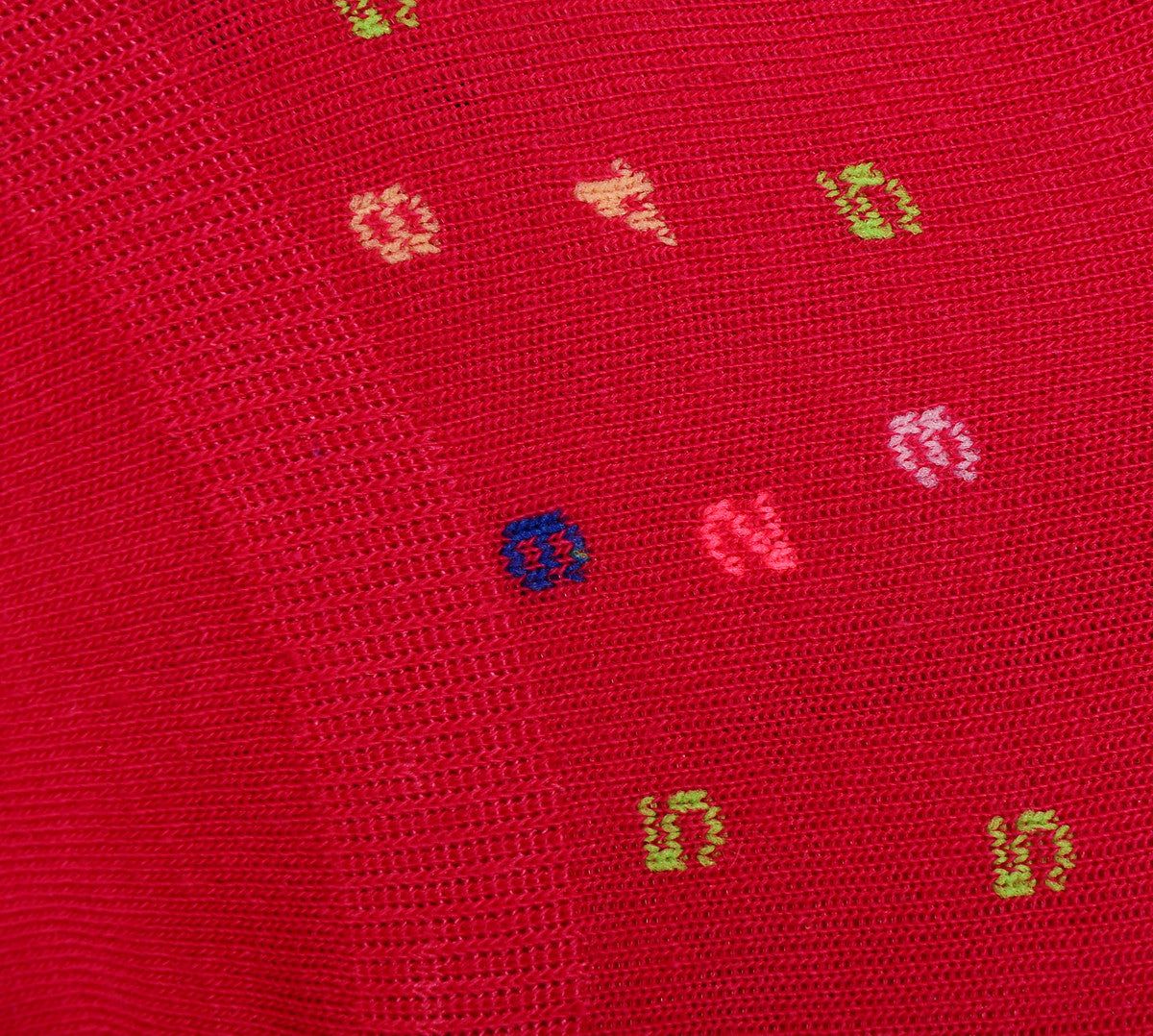 2 Pairs Finest Combed Cotton Invisible Socks, Red Numbers