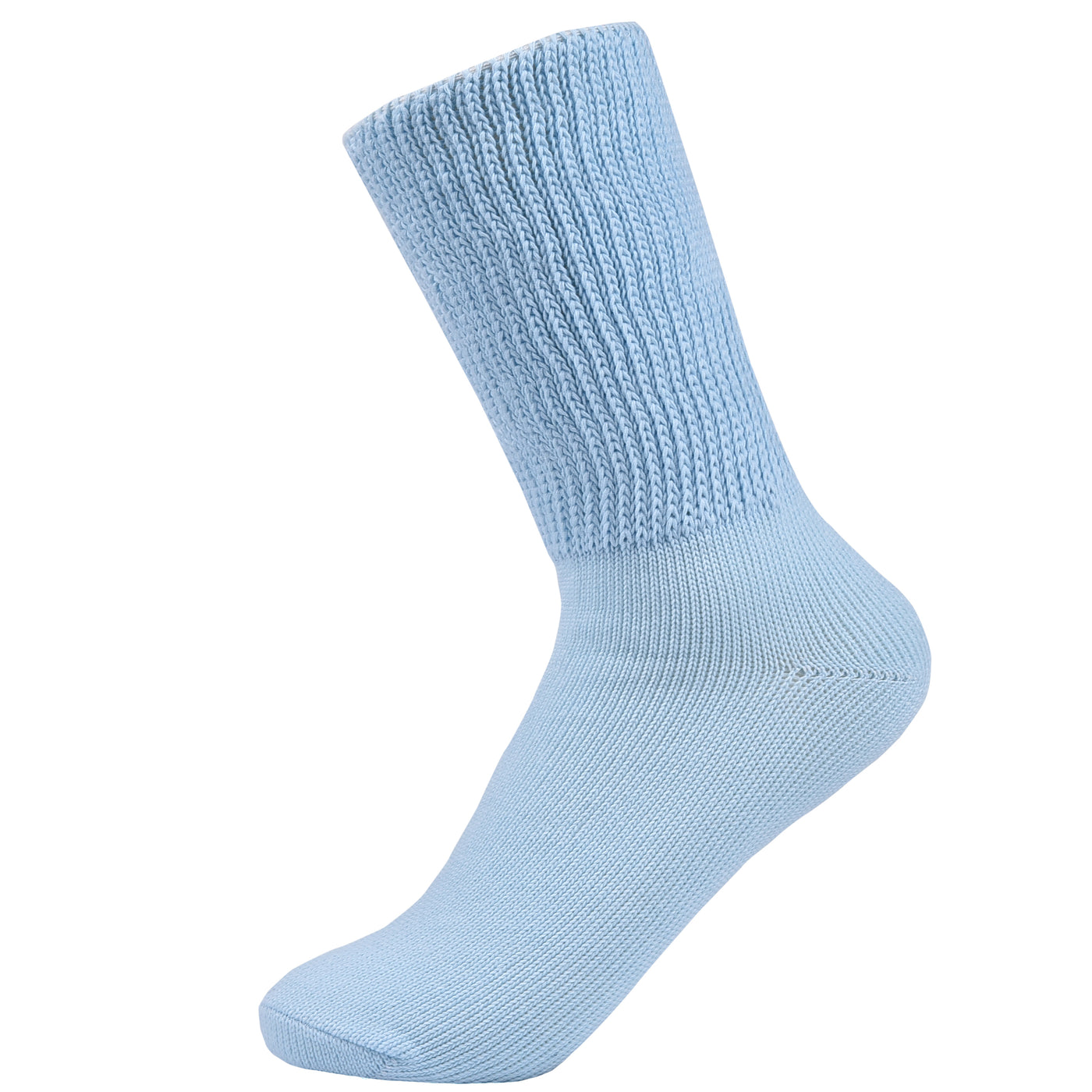 Laulax 3 pares de calcetines de algodón para diabéticos con parte superior holgada y agarre suave, negro, rosa, azul, talla UK 4 - 7 / Europa 36 - 41