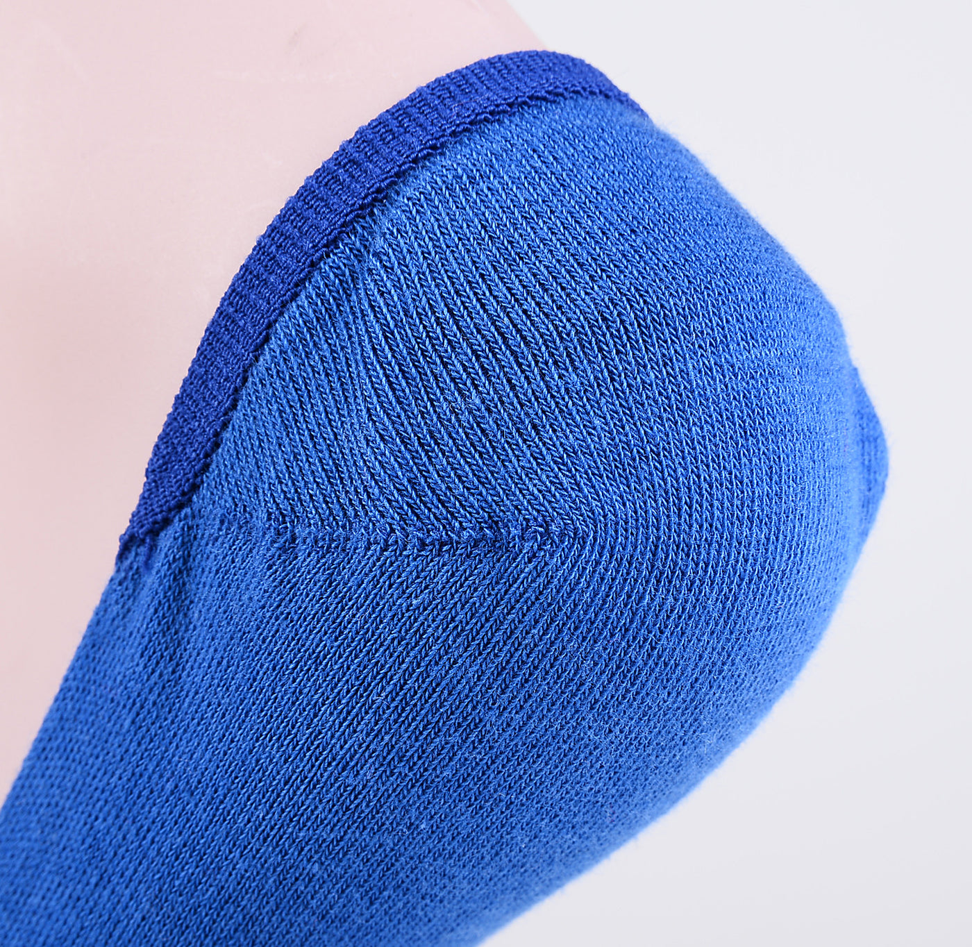 2 pares de calcetines invisibles de algodón peinado fino a rayas azul