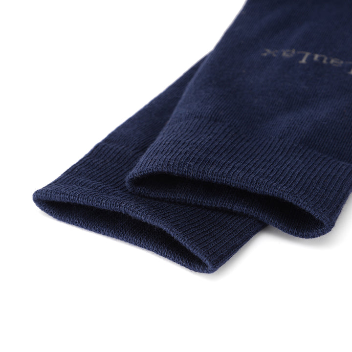 4 Pairs Finest Combed Cotton Smooth Seamless Toe Business Socks, Navy, Gift Set