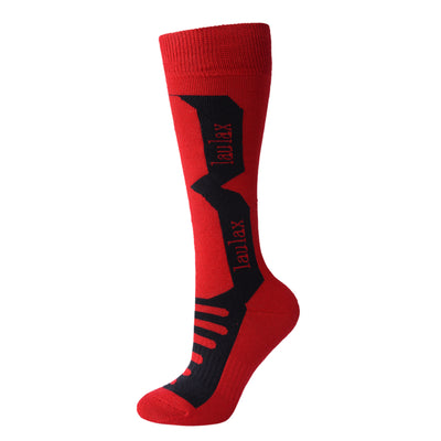 Laulax 3 Pairs Ladies Long Hose Cashmere-Like Ski Socks, Size UK 3 - 7 / Europe 36 - 40, Gift Set, Red, Pink, Blue