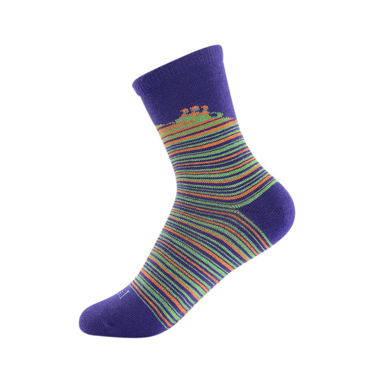 Laulax 6 paires de chaussettes pour enfants en coton peigné, taille UK Kids 9-11,5/Europe 27-30, coffret cadeau