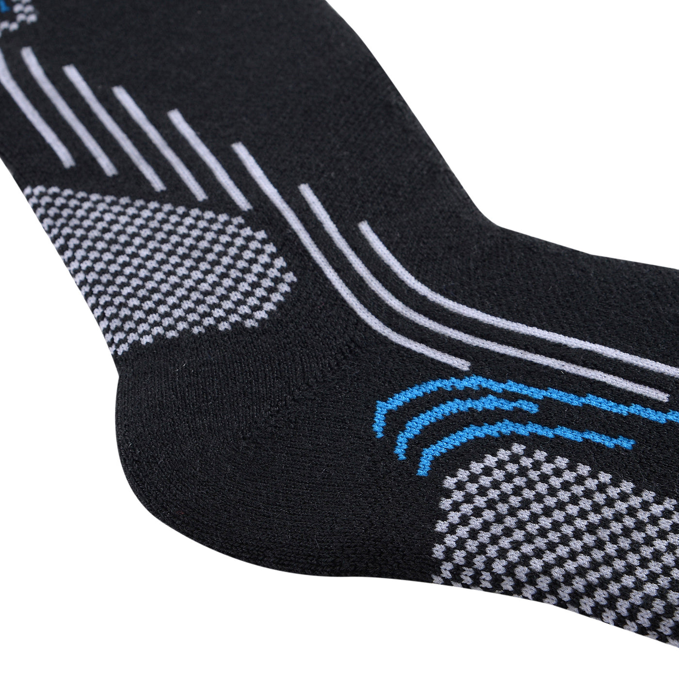 Laulax 2 Pairs High Quality Merino Wool Men's Ski Socks, Size UK 7 - 11 / Europe 40 - 46, Gift Set, Black, Burgundy