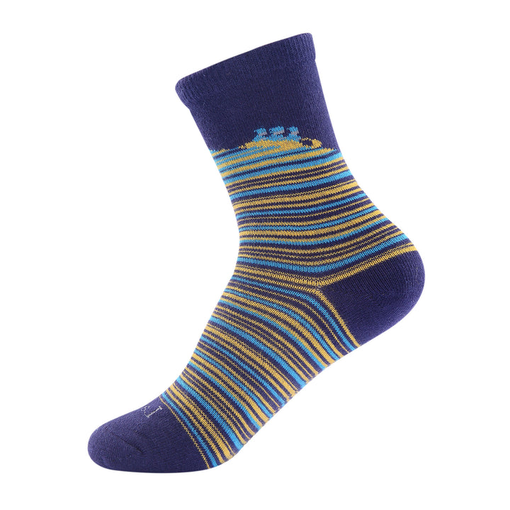 Laulax 6 paires de chaussettes pour enfants en coton peigné, taille UK Kids 9-11,5/Europe 27-30, coffret cadeau