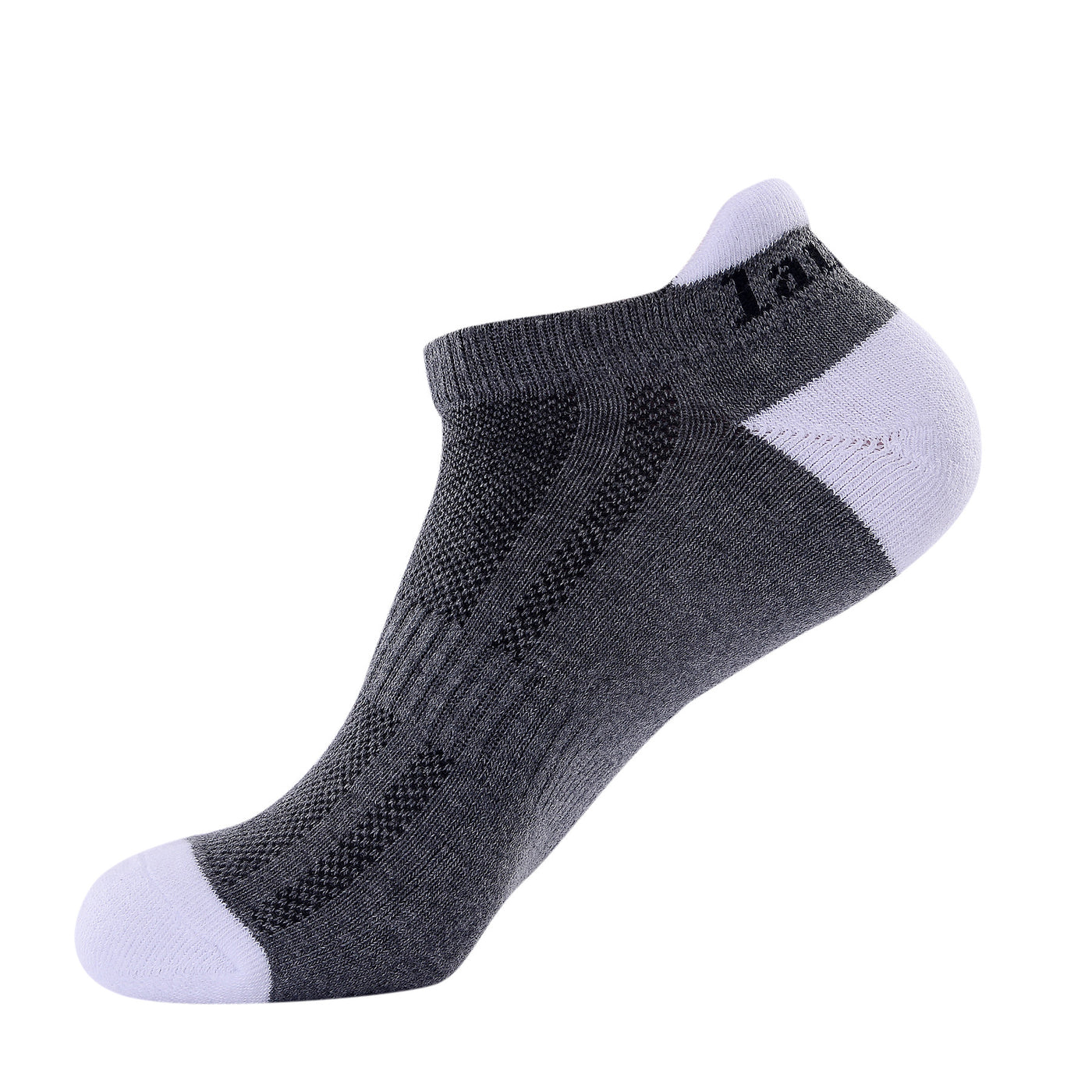 Laulax 4 paires de chaussettes de course Coolmax professionnelles pour hommes, protection du tendon d'Achille, taille UK 7 - 11 / Europe 41 - 46, coffret cadeau