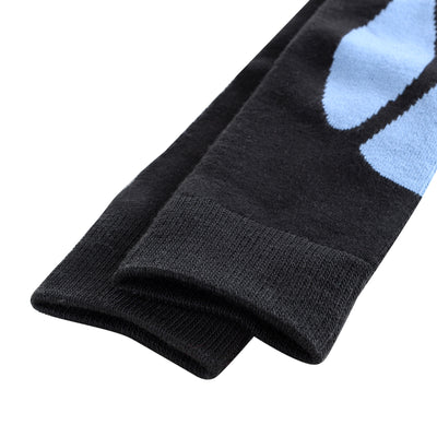 3 Pairs Cashmere-Like Long Hose Thermal Men's Ski Socks, Black, Blue, Grey, Gift Set