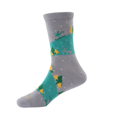 Christmas Tree Laulax 6 Pairs Combed Cotton Boy's Socks Size UK 9-11.5/Europe 27-30 Gift Set