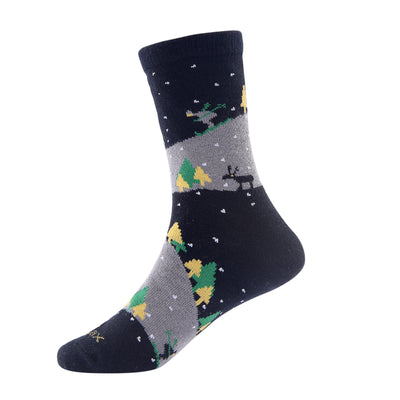 Christmas Tree Laulax 6 Pairs Combed Cotton Boy's Socks Size UK 9-11.5/Europe 27-30 Gift Set