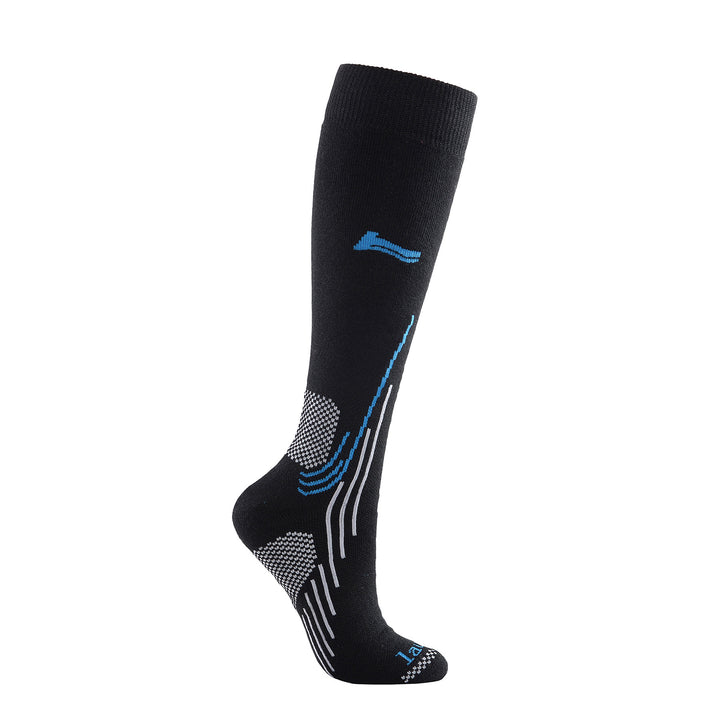Laulax Femme 2 Paires de Chaussettes de Ski en Laine Mérinos de Haute Qualité, Coffret Cadeau, Taille UK 3 - 7 / Europe 36 - 40, Noir, Rose