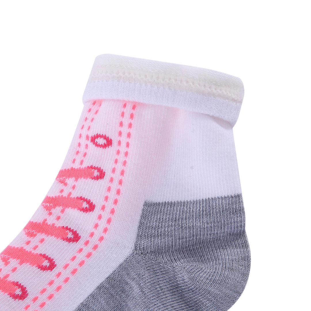 Shoes Design Laulax 6 paires de chaussettes en coton peigné pour fille, taille UK 6-8,5/Europe 23-26, coffret cadeau