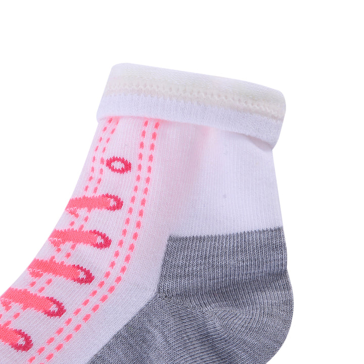 Shoes Design Laulax 6 paires de chaussettes en coton peigné pour fille, taille UK 6-8,5/Europe 23-26, coffret cadeau