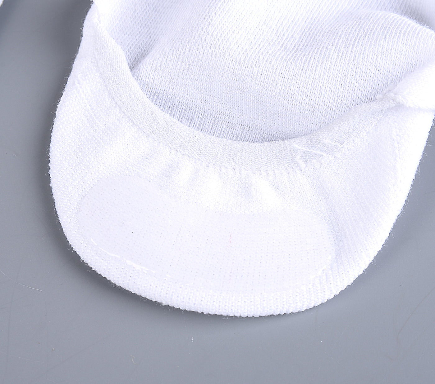 2 Pairs Finest Combed Cotton Invisible Socks Plain White