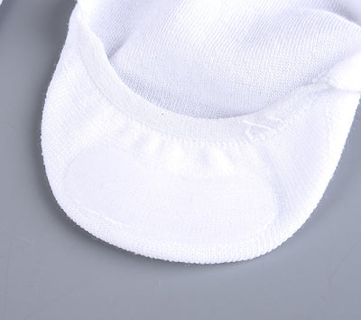 2 Pairs Finest Combed Cotton Invisible Socks Plain White